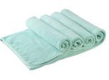 Handtücher OTTO HOME "Parris, diverse Größen, ideal als Sporthandtuch, Reisehandtuch", grün (türkis), B:100cm L:50cm, Microfaser, Obermaterial: 88% Polyester, 12% Polyamid, Handtücher, Handtücher, sehr leicht, kompakt, schnelltrocknend, Mikrofaser, mit Waffelmuster