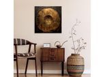 Acrylglasbild QUEENCE "Abstrakte Kunst in Gold", farbe rahmen: ohne rahmen, B:50cm H:50cm T:1,5cm, Acrylglas, Bilder, Acrylglasbild, HD Premium Kunstdruck in Galeriequalität