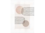 Bild KOMAR "Line Art Rainbow", beige (farbe bild(er): pastell), B:50cm H:70cm, Holz, Papier, Bilder, Bild, Wandbild zur Dekoration - ohne Rahmen