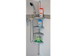 Duschregal BISCHOF "Coin III", grau, B:19cm H:260cm T:19cm, Kunststoff, Regale, Duschregal