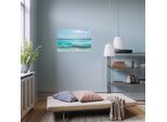 Leinwandbild KOMAR "Coastline - Größe 60 x 40 cm", blau (farbe bild(er): blau), B:60cm H:40cm T:2cm, Holz, Papier, Bilder, Leinwandbild, Keilrahmenbild mi Echtholzrahmen