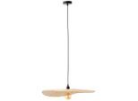 BRILLIANT Pendelleuchte "Jefter", schwarz (schwarz, natur), 1, Ø 60cm H: 120cm, 1 Stk., Leuchten, 120 cm Höhe, dimmbar, Ø 60 cm, E27, Bambus, schwarz/natur, Pendelleuchte