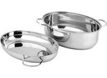 Bräter CS KOCH-SYSTEME "Trier", silber (edelstahlfarben), B:25cm H:19cm L:38cm, Töpfe, Bräter, Induktion