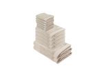 Handtuch TOM TAILOR "Handtuch Color Bath 12er Pack" Gr. M, beige (sand), B:50cm, Obermaterial: 100% Baumwolle CO., Handtücher, Handtuch