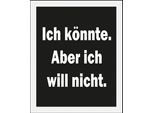 Bild QUEENCE "Ich Könnte", schwarz (farbe rahmen: schwarz, farbe bild(er): schwarz), B:30cm H:40cm, Acrylglas, Holz, Papier, Bilder, Bild, gerahmt