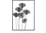 Wanddekoobjekt CASABLANCA BY GILDE "Wandrelief "Mohn", schwarz, B:50cm H:70cm T:4cm, Metall, Wanddekoobjekte, Wanddekoobjekt