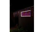KONSTSMIDE LED-Lichtervorhang "Weihnachtsdeko aussen", transparent, Dioden 200 Stk. Flammen 200 Stk., Gesamtlänge 15,07m, Lichterketten, LED Eisregen Lichtervorhang, mit bunten Globes, 200 bunte Dioden, LED-Lichtervorhang