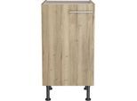 Unterschrank OPTIFIT "Klara", braun (wildeiche), B:45cm H:87cm T:58,4cm, Holzwerkstoff, Schränke, Unterschrank, Breite 45 cm