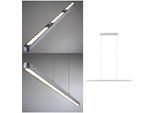 PAULMANN LED Pendelleuchte "Lento", grau (chromfarben), 1, H: 2,5cm, 1 Stk., Leuchten, höhenverstellbar, LED Pendelleuchte