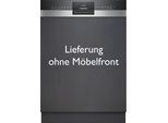 SIEMENS teilintegrierbarer Geschirrspüler "SN53ES28AE", Energieeffizienz: A, silber (gebürsteter stahl), B:59,8cm H:81,5cm T:57,3cm, Geschirrspüler, Made in Germany, flexible Körbe & Schubladen, Spülturbo varioSpeed, teilintegrierbarer Geschirrspüler