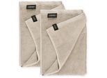 Duschtücher "Sense", beige, B:70cm L:140cm, Frottee, Obermaterial: 100% Baumwolle, SCHÖNER WOHNEN-KOLLEKTION, Handtücher, Duschtücher, mit Velourborte, hautschmeichelnde Airtouch Qualität, super weich
