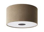 BRILLIANT Deckenleuchte "Tony", grau, 1, Ø 45cm H: 23cm, 1 Stk., Leuchten, mit Cord-Lampenschirm, 23 x 45 cm, E27, Textil, grau, Deckenleuchte