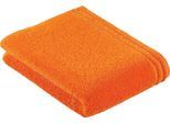 Badetuch VOSSEN "Calypso Feeling", orange, B:67cm L:140cm, Walkfrottee, Obermaterial: 100% Baumwolle, Handtücher, Badetuch, mit schmaler Bordüre aus 100% Baumwolle, Vegan, einfarbig