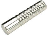 Gardinenstangen-Endstück LIEDECO "Endstück, Endknopf edelstahl-optik "France" Rennes - 2 Stück" Gr. 1, silber (edelstahlfarben), B:2,5cm H:2,5cm L:10,5cm, Gardinenstangenendstücke, Gardinenstangen-Endstück, Endstück, Endknopf Zylinder, 2 Stück