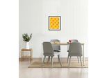 Bild QUEENCE "Lenny", orange (farbe rahmen: schwarz, farbe bild(er): orange), B:40cm H:50cm, Acrylglas, Holz, Papier, Bilder, Bild, HD Premium Poster-Druck inkl. Holzrahmen