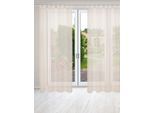 Vorhang HOME WOHNIDEEN "NESSI 2er Pack" Gr. 1, weiß (wollweiß), B:135cm H:245cm, Polyester, Gardinen, Vorhang, Uni, Voile, transparent, Schlaufen inkl. Zugband, 2er Pack