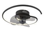 GLOBO LIGHTING Deckenleuchte "KOREN", schwarz (schwarz matt), Ø 45cm H: 13,9cm, 1 Stk., Leuchten, Deckenventilator, Deckenlampe, moderner Ventilator, Deckenleuchte