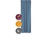 Vorhang HOMING "Galdin" Gr. 1, blau (petrol), B:140cm H:245cm, Polyester, Gardinen, Vorhang, Verdunklungsvorhang, blickdicht, Thermo, Energiesparend