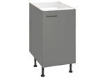 Spülenschrank OPTIFIT "Elga", grau (basaltgrau, basaltgrau), B:45cm H:87cm T:58,4cm, Holzwerkstoff, Schränke, Spülenschrank, mit Soft-Close-Funktion, höhenverstellbaren Füßen, Breite 45 cm
