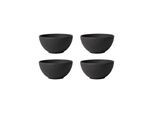 Schale VILLEROY & BOCH "Bol Manufacture Rock Ø 14,0 cm 4er Set schwarz", schwarz, L:14cm, Schüsseln, Schale