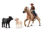 Spielfigur SCHLEICH "FARM WORLD, Westernreiten (42578)", bunt, Spielfiguren, Kinder, Kunststoff, Spielfigur