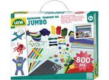 Kreativset LENA "Bastelkoffer Jumbo, blau", bunt, Kreativsets, Kinder, Kunststoff, Kreativset