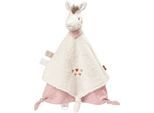 Schmusetuch FEHN "Peru, Lama Deluxe", Baby, grau (ecru, wollweiß), Jersey, Plüsch, Softvelour, Schnuffeltücher Schmusetuch, mit Befestigungsring für Schnuller