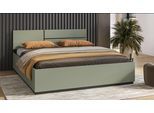Bett OTTO HOME "Cross, moderner Bettrahmen", grün (salbei, salbei, schwarz), B:184cm H:91cm L:205cm, Betten, Bett, Doppelbett in zwei Grössen, stabiles Bettgestell