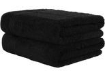 Saunatuch HAMMETEX "Hammetex 2er Set extra große Saunatücher", schwarz, B:80cm L:200cm, Frottier, Baumwolle, Handtücher, Saunatuch, 100% Baumwolle – Weich & Saugfähig – Luxuriöse Große Spa-Badetücher