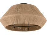 EGLO Deckenleuchte "ALDERNEY Deckenlampe, Stahl und Textil, E27, Esszimmerlampe, Flurlampe", schwarz, Ø 48cm H: 24cm, 1 Stk., Leuchten, Wand-/Deckenleuchte, H24 x Ø48 cm, schwarz, 1X40W exkl., Deckenleuchte