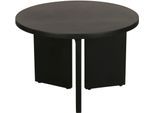 Couchtisch BYLIVING "Round", schwarz (schwarz, schwarz, schwarz), H:41cm, Tische, Couchtisch, aus 2,5cm starkem Massivholz schwarz, einzeln oder im Set stellbar