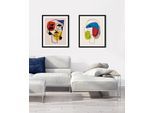 Bild QUEENCE "Patrischa", bunt (farbe rahmen: schwarz, farbe bild(er): bunt), B:50cm H:70cm, Acrylglas, Holz, Papier, Bilder, Bild, HD Premium Poster-Druck inkl. Holzrahmen