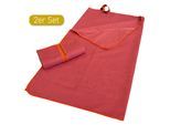 Sporthandtuch DYCKHOFF "Mikrofaser Sporttuch", rot (marsala), B:80cm L:180cm, Microfaser, Obermaterial: 90% Polyester, 10% Polyamid, Handtücher, Sporthandtuch, auch als 2er Set erhätlich