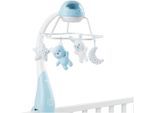 Mobile CHICCO "3in1, blau", blau, Mobilés, BabyB:35cm H:12cm T:35cm, Kunststoff, Polyester, Mobile, mit Regenbgenprojektion, B:35cm H:12cm T:35cm