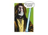 Bild KOMAR "Star Wars Classic Comic Quote Obi Wan", bunt (farbe bild(er): bunt), B:50cm H:70cm, Holz, Papier, Bilder, Bild, Wandbild zur Dekoration im Kinderzimmer - ohne Rahmen