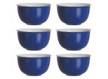Schale RITZENHOFF & BREKER "Müslischalen Doppio ø 14 cm 6er Set", blau (indigo blau), Schüsseln, Schale
