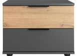 Nachtkonsole WIMEX "Gibraltar", grau (artisan, eiche, nachbildung, graphit), B:52cm H:40cm T:38cm, Holzwerkstoff, Sideboards, Nachtkonsole, in 2 Höhen, wahlweise im 2er Set