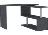 Schreibtisch HOME AFFAIRE "Volta, Made in Italy", grau (schiefer, schiefer), B:120cm H:75cm T:50cm, Tische, Schreibtisch, multifunktional - als Computertisch, Eckschreibtisch oder Sideboard