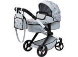 Kombi-Puppenwagen BAYER "Xeo", grau (sterne grau), Puppenwagen, KinderB:37cm H:73cm T:68cm, Kunststoff, Metall, Stoff, Kombi-Puppenwagen, B:37cm H:73cm T:68cm