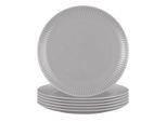 Frühstücksteller SELTMANN WEIDEN "Frühstücksteller Amina ø 22,7 cm 6er Set", grau (silbergrau), L:22,7cm, Speiseteller, Frühstücksteller