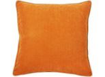 Dekokissen DONE. "Joy", orange (orange, unifarben), B:65cm L:65cm, Polyester, Dekokissen_Sitzkissen_Kissenhüllen, Dekokissen, unifarben, Reißverschluss, Kissenhüle ohne Füllung, 1 Stück