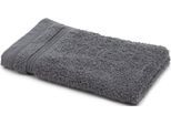 Gästehandtücher GÖZZE "Monaco", grau (anthrazit), B:30cm L:50cm, Walkfrottier, Obermaterial: 100% Baumwolle, Handtücher, Gästehandtücher, im Set, Uni Farben, mit gewellter Bordüre