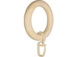 Gardinenring GARESA "Holzring mit Haken" Gr. 1, beige (natur), Ø:28cm, Gardinenbefestigungen, Gardinenring, für Durchmesser bis 28mm, einfache Montage