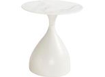 Couchtisch PAROLI, weiß (weiß, weiß, weiß marmoriert), B:50cm H:57cm T:50cm, Tische, Couchtisch