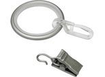 Gardinenring GARDINIA "Endkappe", silber, B:1,9cm Ø:1,9cm, Metall, Gardinenbefestigungen, Gardinenring, Serie Gardinenstange Kira