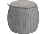 Stauraumhocker HOME AFFAIRE, grau, B:49cm H:46cm T:49cm, Samtbezug 100% Polyester, Hocker, Stauraumhocker
