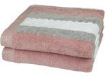Handtücher ROSS "Harmony", rosa (altrosé), B:50cm L:100cm, Frottier, Baumwolle, Handtücher, Handtücher, 100 % Baumwolle, Hoch Tief Struktur, viele Farben