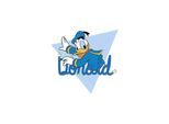 Bild KOMAR "Donald Duck Triangle", bunt (farbe bild(er): bunt), B:40cm H:50cm, Holz, Papier, Bilder, Bild, Wandbild zur Dekoration im Kinderzimmer - ohne Rahmen