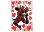 Wandtattoo KOMAR "Deadpool Lovepool - Größe 50 x 70 cm", rot (rot, schwarz), B:50cm H:70cm, Folie, Wandtattoos, Wandtattoo, selbstklebend, Wandsticker, Kinderzimmer