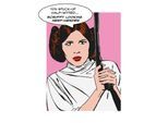 Bild KOMAR "Star Wars Classic Comic Quote Leia", bunt (farbe bild(er): bunt), B:40cm H:50cm, Holz, Papier, Bilder, Bild, Wandbild zur Dekoration im Kinderzimmer - ohne Rahmen